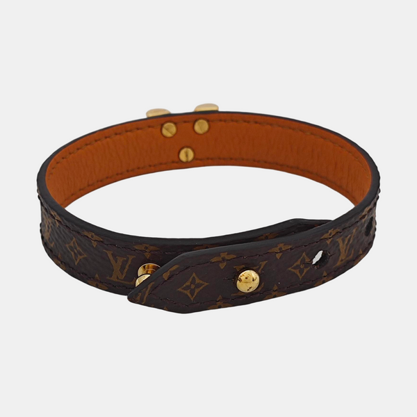 ESSENTIAL V Leather Brown Bangle