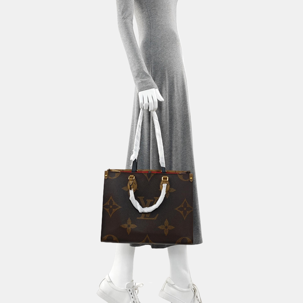 ONTHEGO MM Monogram Coated Canvas Brown