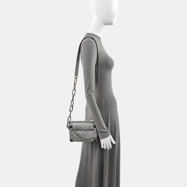 SOFT TRUNK Mini Damier Special Material Silver