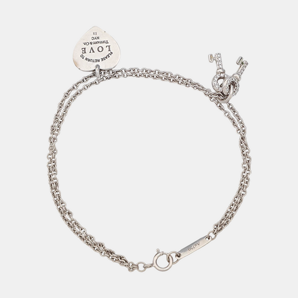Return To Tiffany 18k White Gold Silver Bracelet