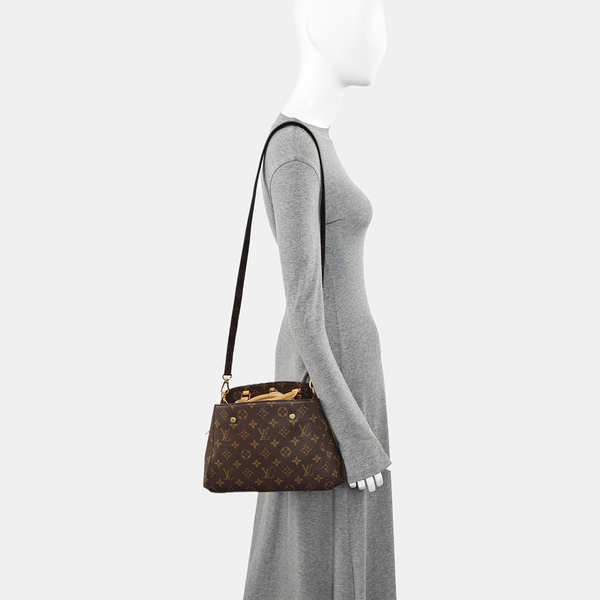 MONTAIGNE Monogram Coated Canvas Brown