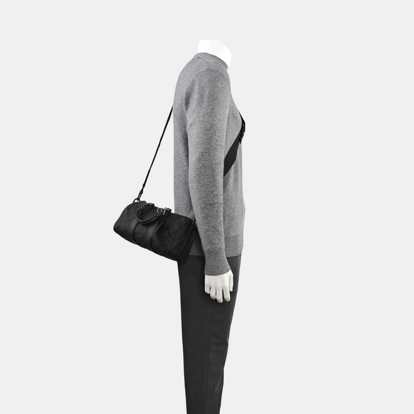 KEEPALL 25 Monogram Calfskin Black