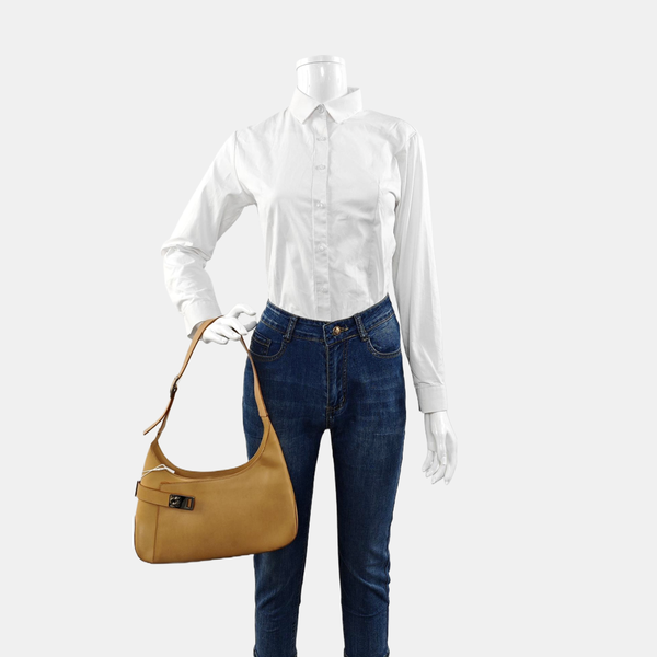Clasp Hobo Medium Calfskin Brown
