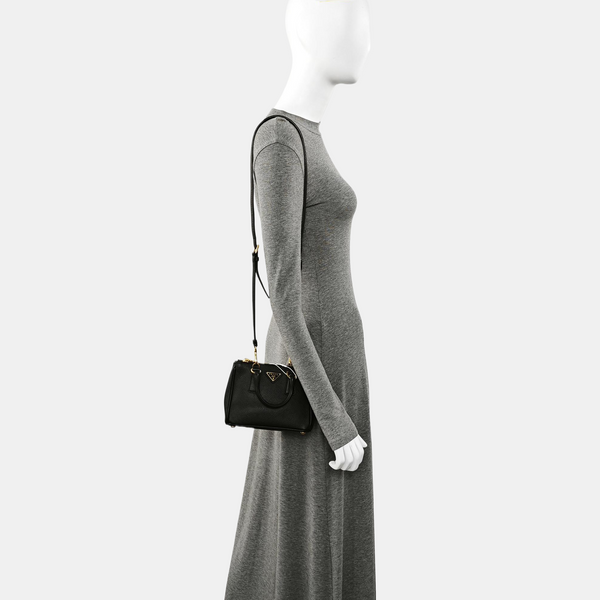 Galleria Super Mini Saffiano Calfskin Black