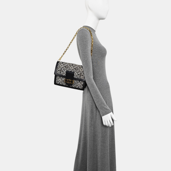DAUPHINE MM Monogram Fabric Gray