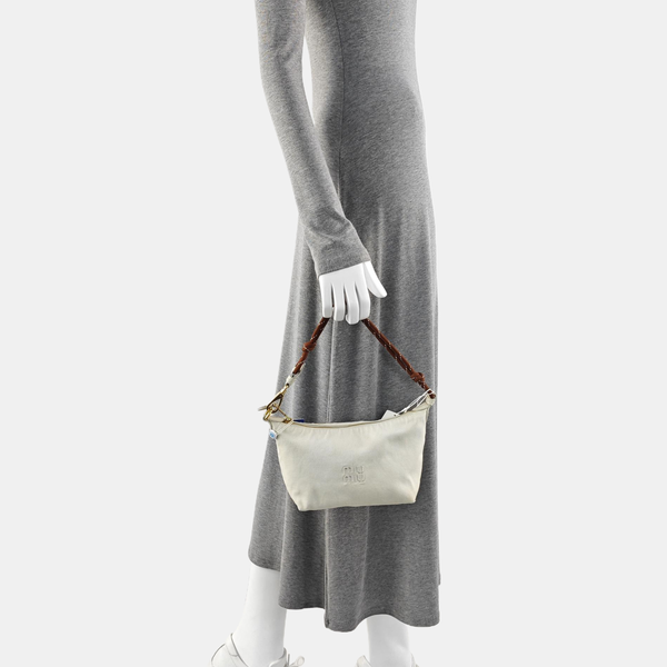 Canvas Top Handle Bag White