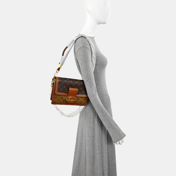DAUPHINE MM Monogram Coated Canvas Brown