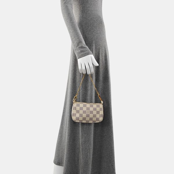 Authenticated pre-owned ACCESSOIRES Mini Coated Canvas White - Top Handle Bag at Looply