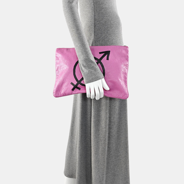 Calfskin Clutch Pink