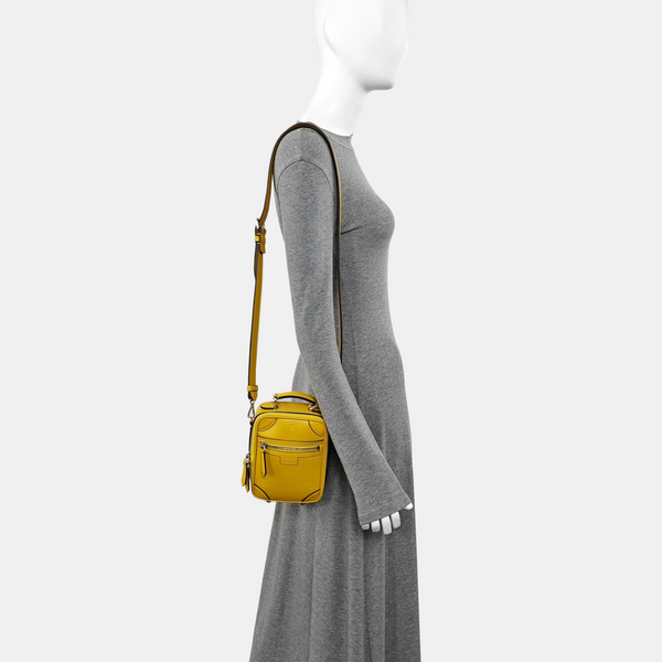 Calfskin Shoulder Bag Mini Yellow