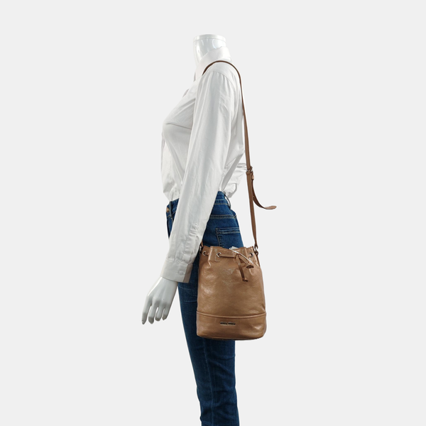 Calfskin Bucket Bag Brown