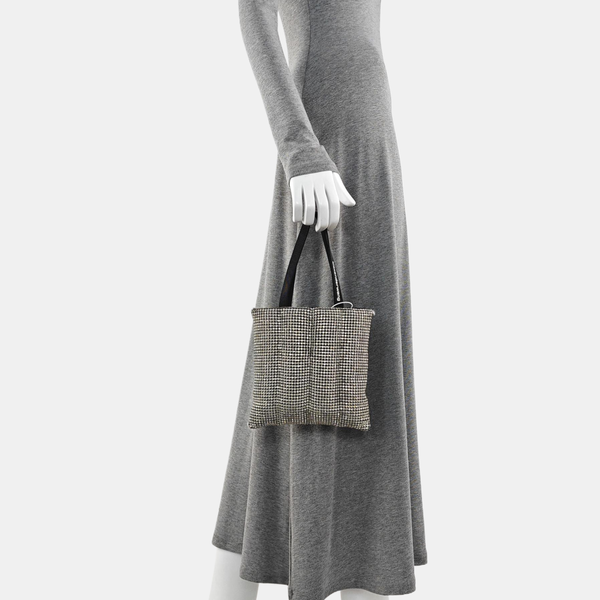 Lab-Grown Diamond Top Handle Bag Black
