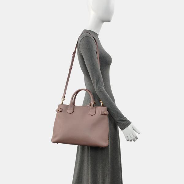 The Banner Medium Calfskin Pink