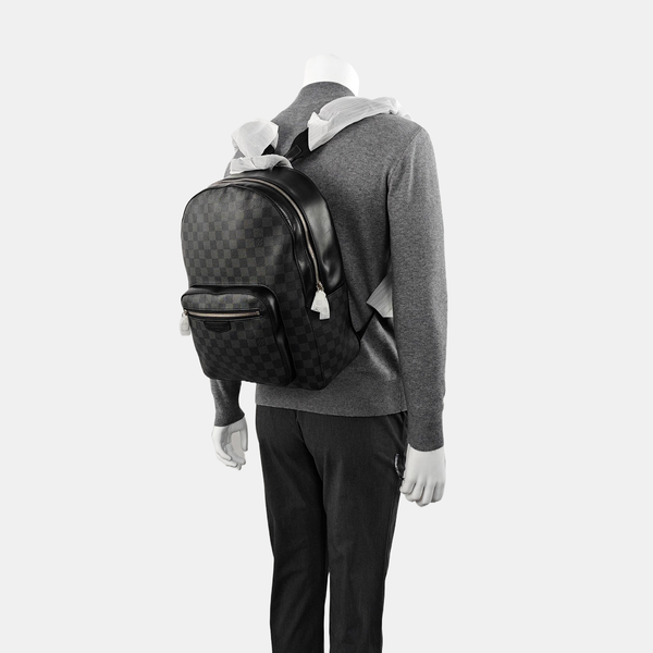 JOSH Damier Graphite Coated Canvas Gray