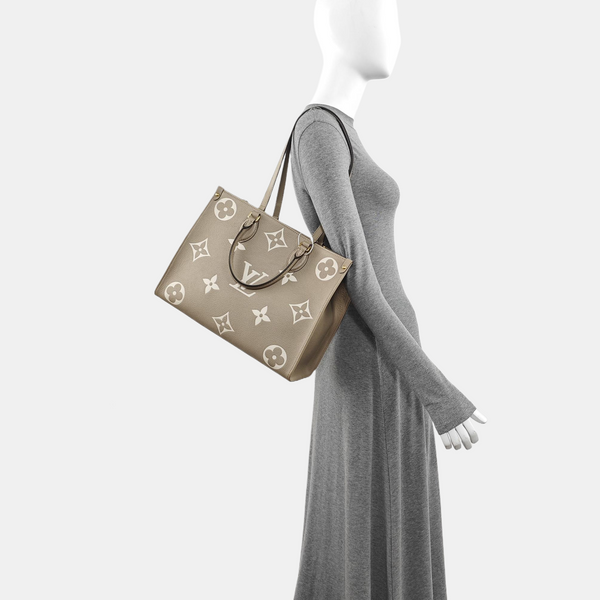 ONTHEGO MM Monogram Calfskin Gray