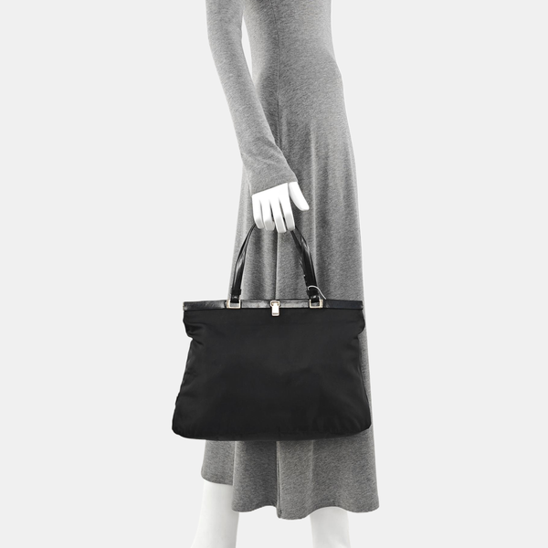 Nylon Tote Bag Black