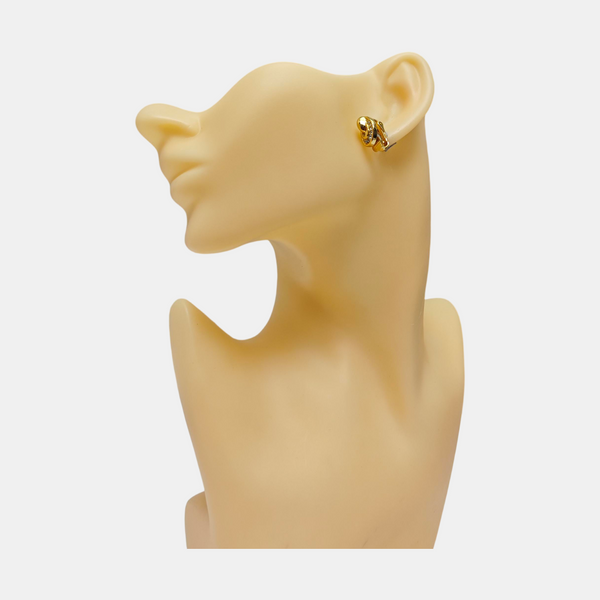Metal Gold Clip On Earrings