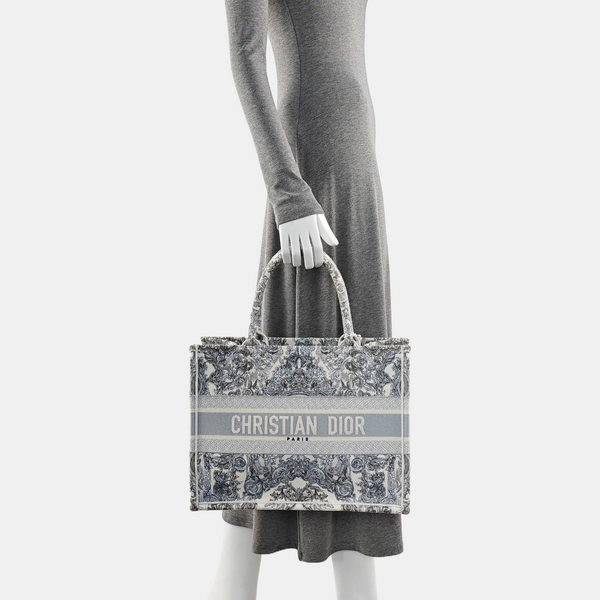 Book Tote Medium Canvas Blue