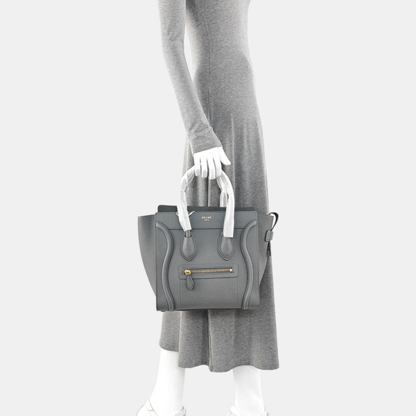 LUGGAGE Micro Calfskin Gray