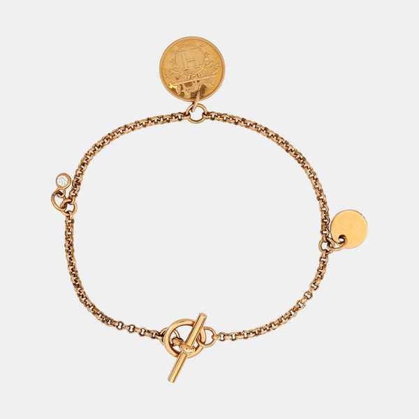 Hermes Ex-Libris 18k Rose Gold Bracelet