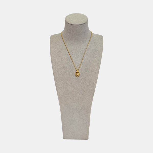 Petit CD Metal Gold Necklace