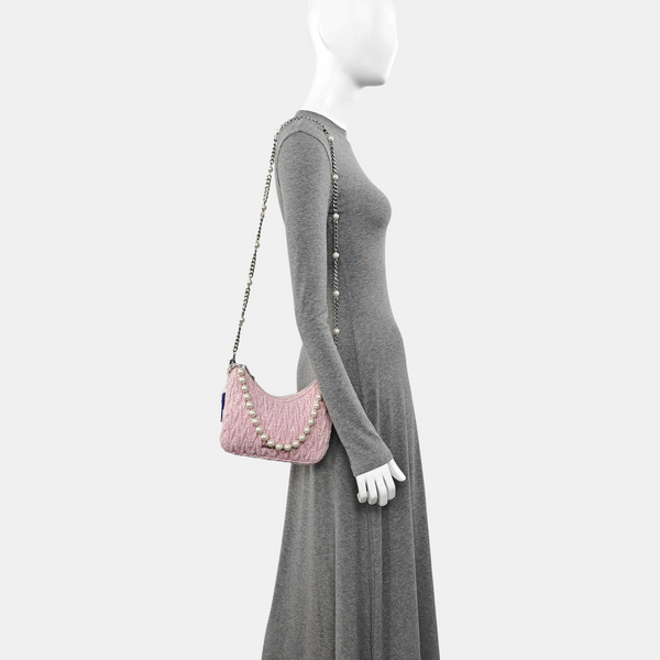 Fabric Shoulder Bag Pink