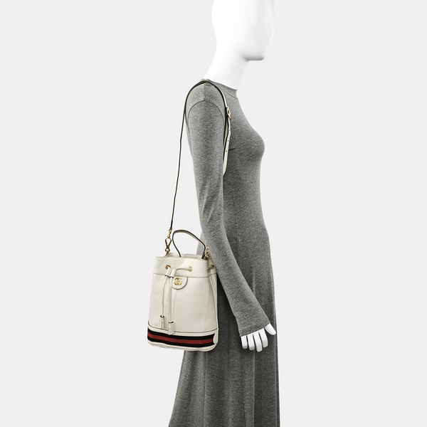 Authenticated pre-owned Ophidia Small Calfskin White - Bucket Bag at Looply