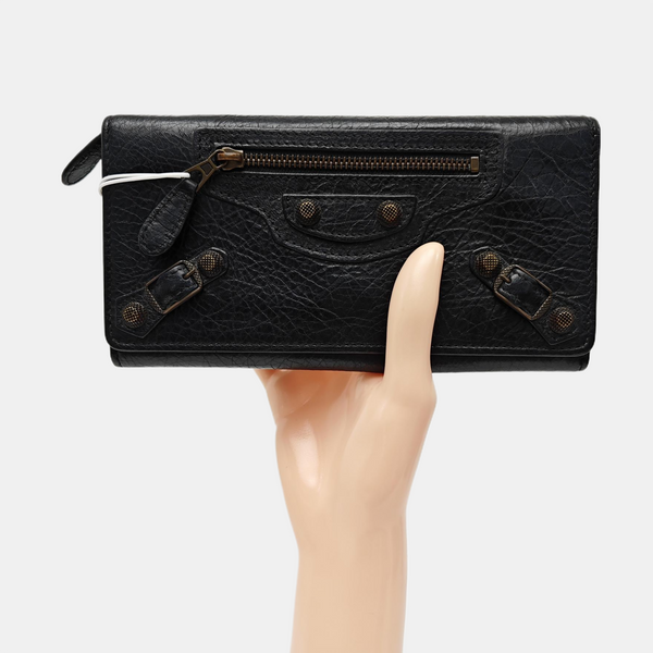 Classic City Lambskin Black Wallet