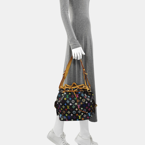 LV × TM NÉONOÉ MM Monogram Coated Canvas Black
