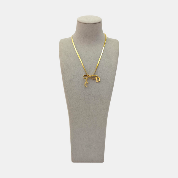 Bow Metal Gold Necklace