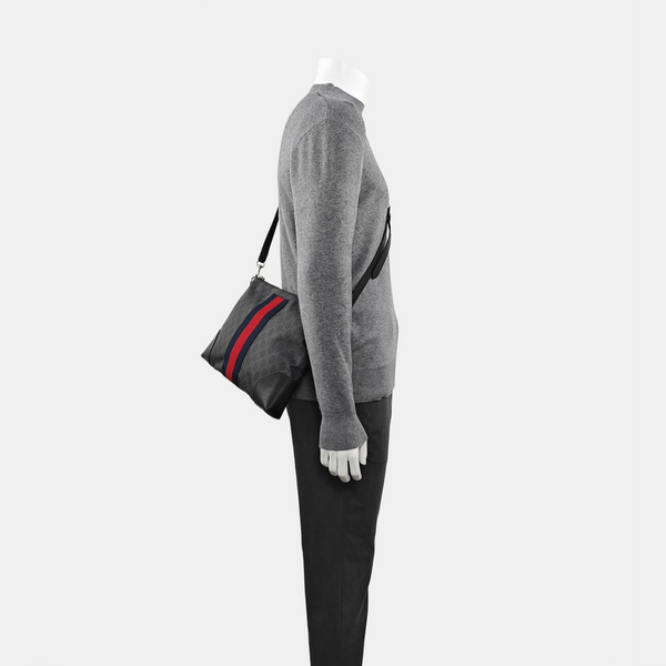 Rania Monogram Coated Canvas Black