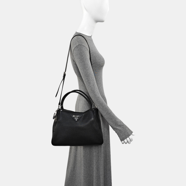 Calfskin Shoulder Bag Black