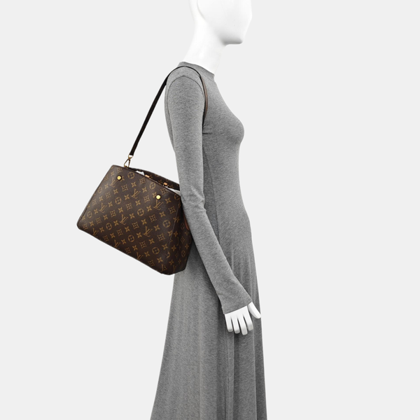 MONTAIGNE Monogram Coated Canvas Brown