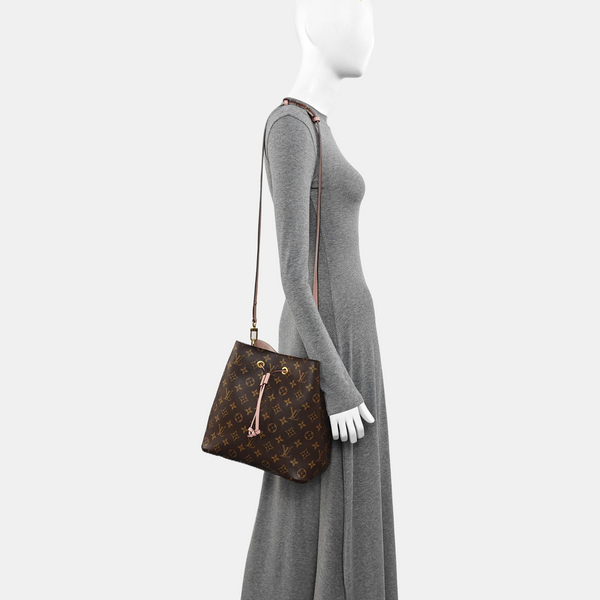 NÉONOÉ MM Monogram Coated Canvas Brown