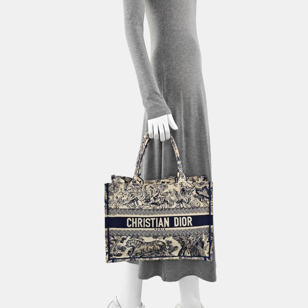 Book Tote Medium Canvas Blue