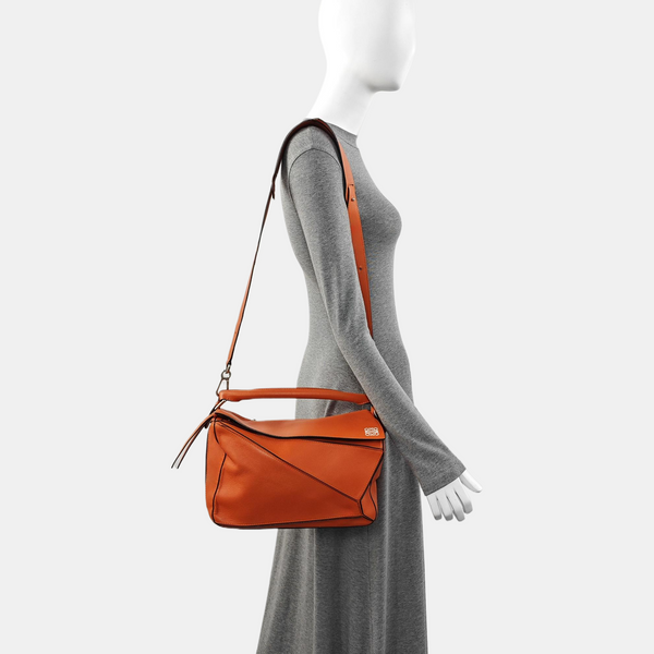 Puzzle Medium Calfskin Orange