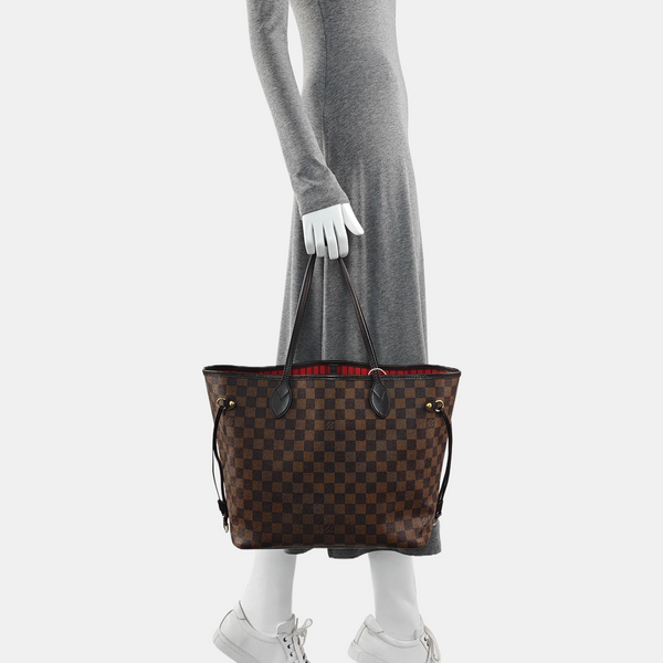 NEVERFULL MM Damier Ebene Coated Canvas Brown
