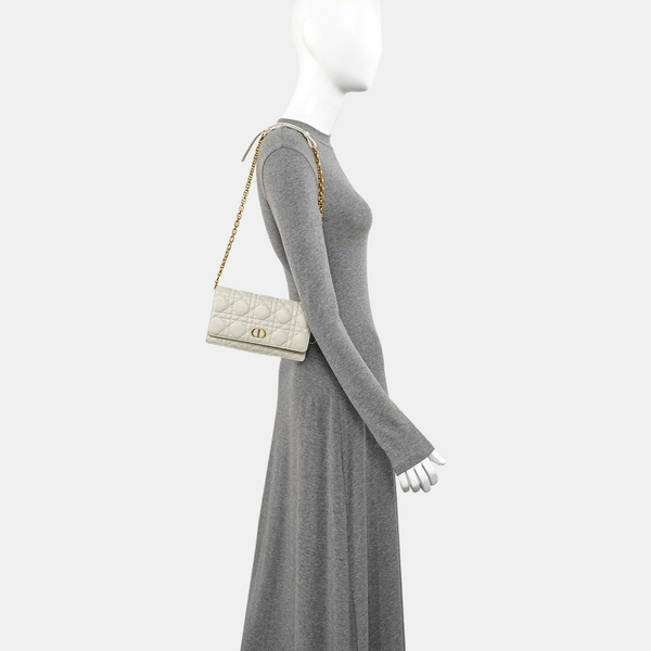 Cannage Calfskin Belt Bag White