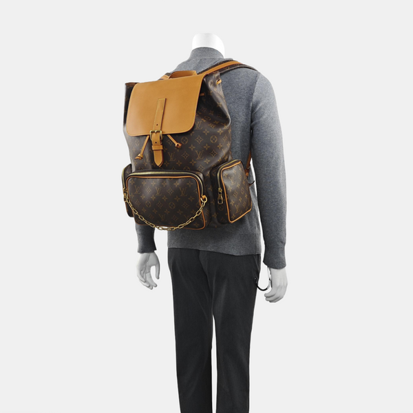 TRIO Monogram Coated Canvas Brown