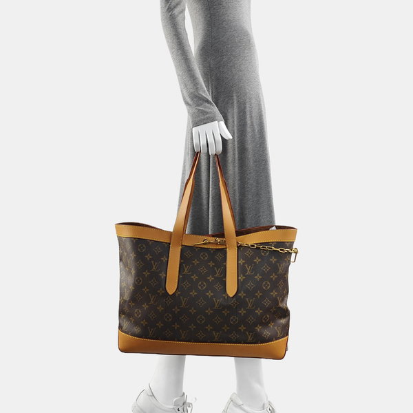 CABAS VOYAGE PM Monogram Coated Canvas Brown
