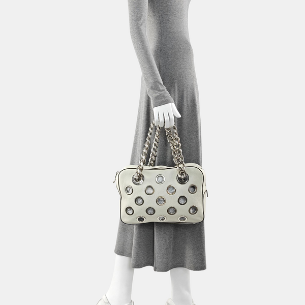 Calfskin Shoulder Bag White
