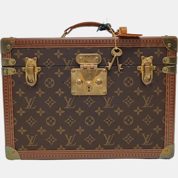COFFRET TRÉSOR Monogram Coated Canvas Brown