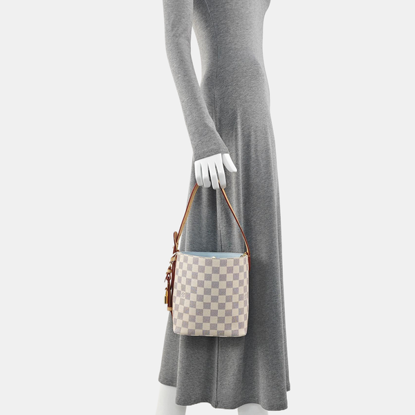 ALL IN PM Damier Azur Coated Canvas White