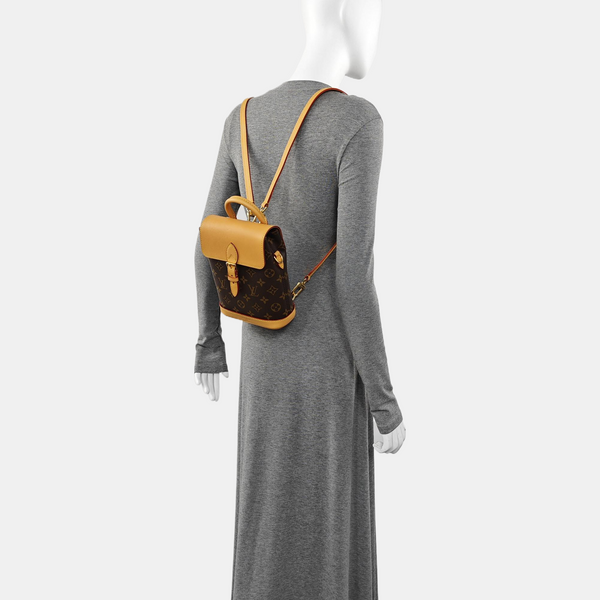 SOHO Mini Monogram Coated Canvas Brown