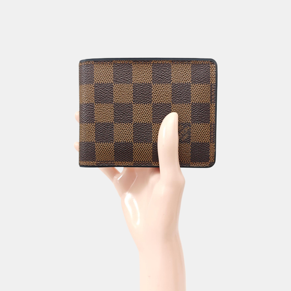 Damier Ebene Coated Canvas Wallet Brown