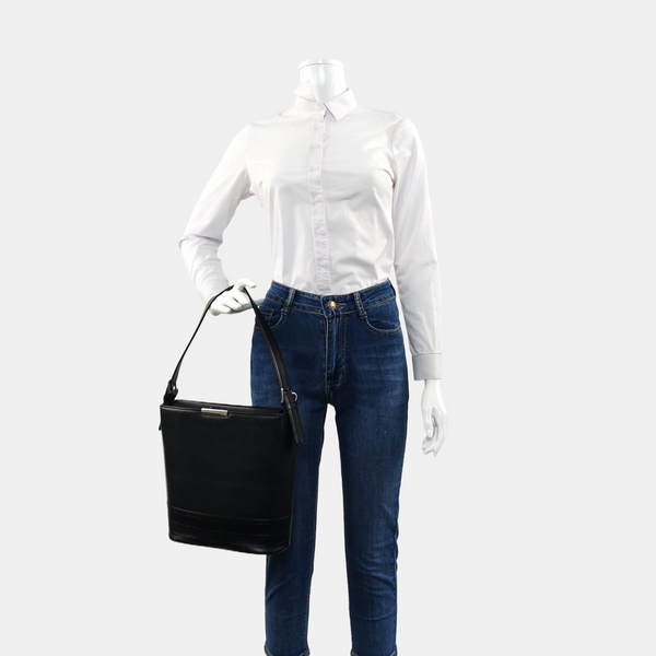 Calfskin Bucket Bag Black