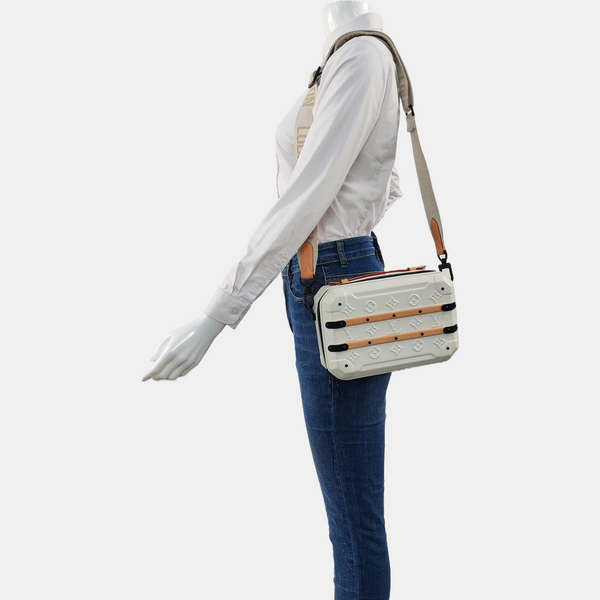 TRUNK Monogram Calfskin White