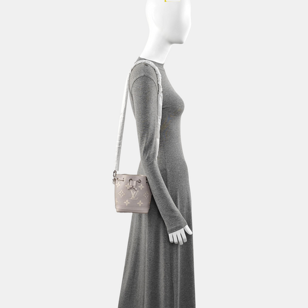 NOÉ Nano Monogram Calfskin Gray
