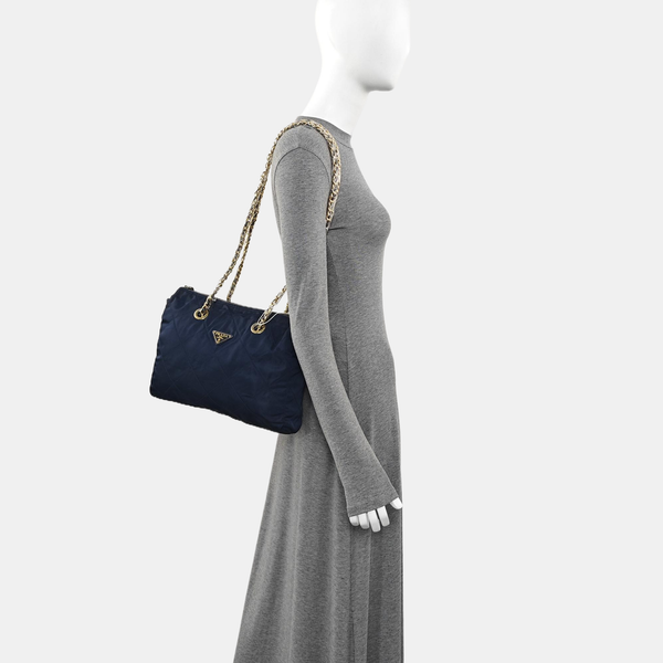 Re-Edition 1995 Chaîne Quilted Nylon Blue