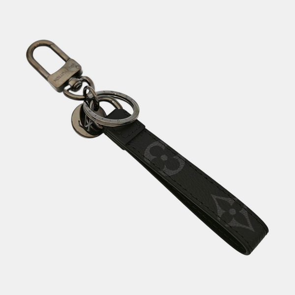 Coated Canvas Bag Charm Black